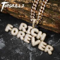 เครื่องประดับเงินฮิปฮอปผู้ชาย2 TOPGRILLZ แบบสั่งทำจี้สร้อยคอโซ่นำโชคของขวัญ