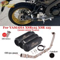 Slip On For Yamaha XSR125 Xsr125 XSR 125 2020 - 2022 Motorcycle Exhaust Escape Modify Front Link Pipe DB Killer Scooter Muffler