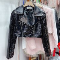 ☄✻❖ 2023 New Fashion Short Coat Lapel Sleeve Female Outwear Korean Streetwear