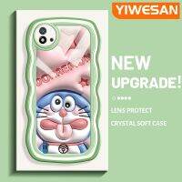 YIWESAN เคสสำหรับ Realme C20 C11 C20A C11 2021 2020 Narzo 50i ลายการ์ตูนดาวโดราเอมอนสีชมพูขอบคลื่นกันกระแทกแบบใสนิ่มเคสมือถือโปร่งใสลายกล้องถ่ายรูปที่สร้างสรรค์เคสซิลิกาเจลฝาครอบป้องกัน