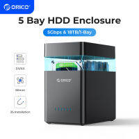 ORICO DS Series 5 Bay 3.5 นิ้ว USB Hard Drive Enclosure SATA ชนิดแม่เหล็กเป็น USB3.0/Type-C HDD Case พร้อม Power (DS500)