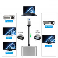 Xiao USB To HDI VGA Adapter Dual Output Display Multi-Display Graphic Converter Adapter Cable