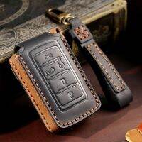 Luxury Crazy Horse หนังรถ Key Case กระเป๋า Keyring ป้องกันกระเป๋าสำหรับ Jeep 6ปุ่มใหม่ Grand Cherokee Fob Protector