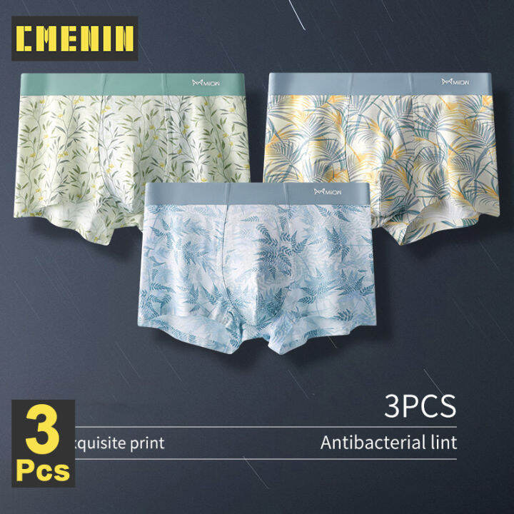 cmenin-miiow-3pcs-นักมวยชายชุดชั้นในผ้าไหมน้ำแข็งพิมพ์ชายนักมวยกางเกงในชายกางเกงในชายกางเกง-soft-m1330