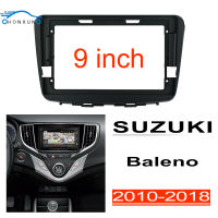 Honxun 9นิ้ว ชุดติดตั้งบนบอร์ด หน้ากากวิทยุ 2din android กรอบวิทยุ สำหรับ SUZUKI  baleno 2010-2018