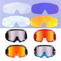 Transparent Gold Blue Chrome Goggles Lens Shading Glass Screen For FOX Goggles Mountain Bike MX ATV Off Road Racing Glasse