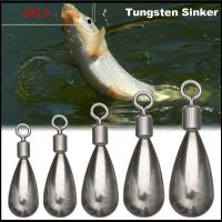 OKL9 ใหม่ น้ำหนักเพิ่มเติม Tear Drop Shot Weights Sinker ตกปลาทังสเตน Hook Connector Line Sinkers