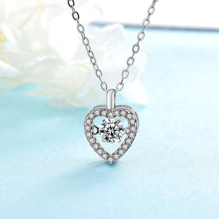925-loving-heart-in-sterling-silver-pendant-diy-accessories-pulsatile-heart-smart-clavicle-necklace-womens-all-match-niche-accessories-wholesale