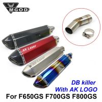 For F650GS F700GS F800GS F800 F700 F650 GS Motorcycle DB Killer AK Laser Escape Moto Exhaust Middle Link Pip Modified Silencer