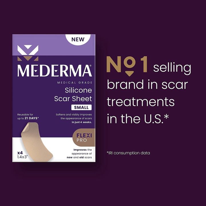 แผ่นเจลลดรอยแผลผ่าตัด-mederma-medical-grade-silicone-scar-sheet-1-4x3-inches-ลดรอยแผลเป็น-ผ่าตัดคลอด-รอยสิว