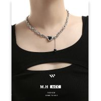 [COD] Double-layer stacked love necklace womens autumn new niche design European and cross-border fashion all-match clavicle chain