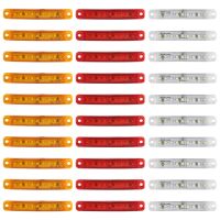 10ชิ้นไฟรถเทรลเลอร์รูปไข่9ไฟ SMD 24V รถบรรทุกคาราวานรถบรรทุก Camion ไฟสัญญาณเครื่องหมายไฟ LED ด้านข้าง12V Luces Remolque