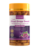 VITATREE Super Maxi Grape Seed 60000 mg เกรปซีดเข้มข้นสูง OPC 500 mg (200 Capsules)