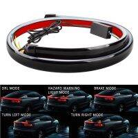 49 Inches Black Rear Spoiler Lip Light Strip Car Third ke Light Driving Turn Signal Warning Stop Lamp Carbon Fiber LED Strip