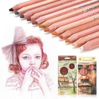 Set Painting 12 Supplies Portrait Water-soluble Art Students Wooden Sketch Color With Pencil Lead Landscape Toner Drawing Drafting