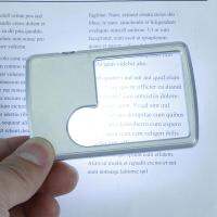 kingN Credit Card Led Magnifier Loupe With Light Leather Case Magnifying Glass