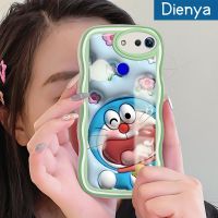 Dienya เคสเคสสำหรับ Honor V20 V30 Pro ลายการ์ตูนดอกไม้3D พร้อมกรอบกันกระแทกแบบใสนิ่มรูปโดราเอมอนเคสมือถือฝาครอบป้องกันซิลิกาเจลโปร่งใสลายกล้องถ่ายรูปที่สร้างสรรค์