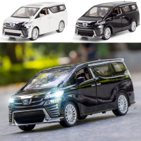 1:24โตโยต้า Vellfire MPV ล้อแม็กรถยนต์รุ่นเสียงและแสงดึงกลับคอลเลกชัน D Iecast ยานพาหนะรถยนต์ของเล่นสำหรับเด็ก