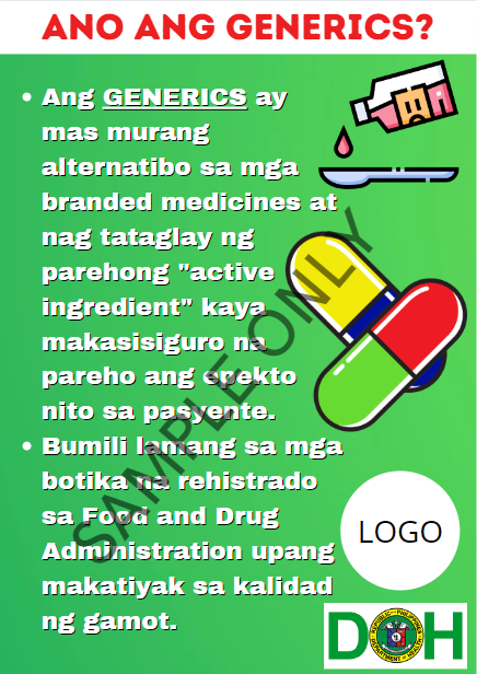 GENERIC MEDICINE INFORMATION POSTER TARPAULIN / LAMINATED FOR PHARMACY ...