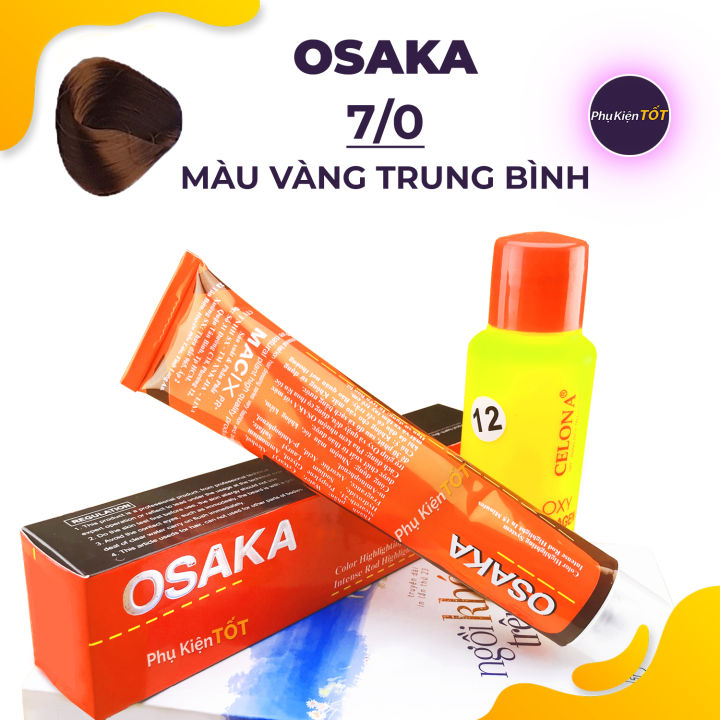 7/0 - Màu Vàng Trung Bình ] Combo thuốc nhuộm tóc Osaka loại 100ml ...