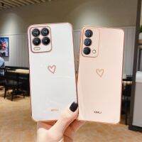 【ใหม่】สำหรับ Realme GT Master Square Love Heart Case สำหรับ Oppo Realme 8 Pro 5 5i 6i 8i C21 C21Y C11 2021 C25Y Narzo 30A ฝาครอบ