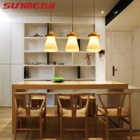 Sunmeiyi โคมไฟไม้สไตล์โมเดิร์นสําหรับตกแต่งบ้านห้องนั่งเล่นห้องนอน