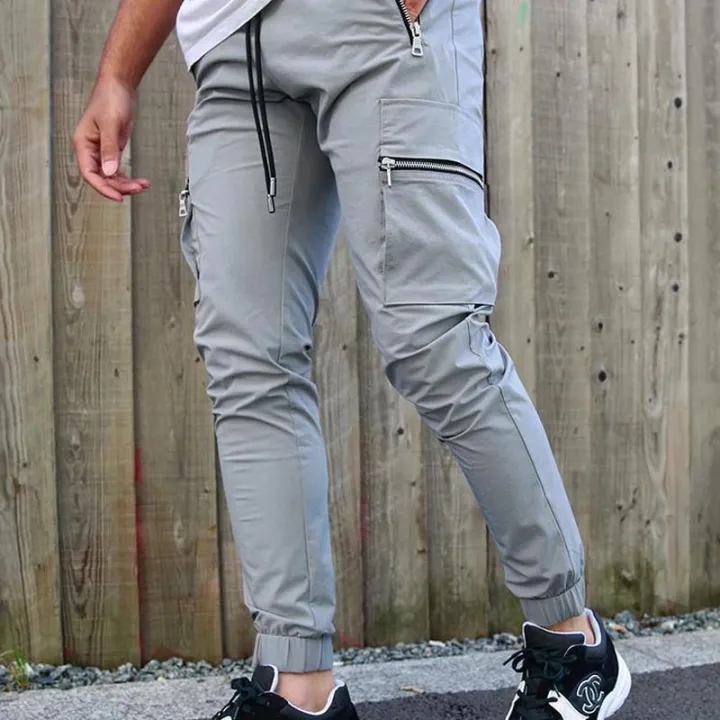 men's zipper track pants