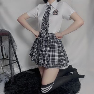 Women Lace Miniskirt Outfit Short Top Sexy Skirt Women Sexy Cosplay Lingerie Student Uniform School Girl Ladies Erotic Costume