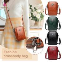 กระเป๋าใส่โทรศัพท์มือถือกระเป๋า Crossbody สีทึบแนวตั้งกันน้ำกันรอยขีดข่วนซิปอเนกประสงค์กระเป๋าสำหรับทุกๆวันผู้หญิง