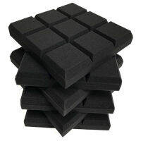 6 Pack 30X30X5cm Acoustic Foam Panels, Beveled 9 Block Tiles, Sound Panels Wedges Soundproof Sound Insulation Absorbing