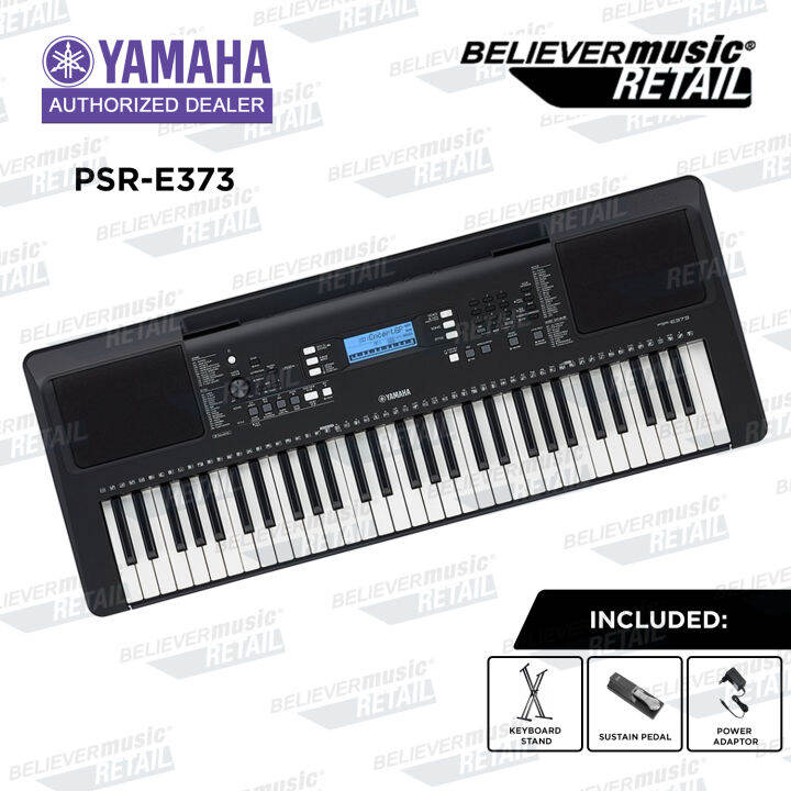 Yamaha PSRE373 61key [With Keyboard Adapter, Keyboard Stand and