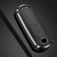 Alloy Leather Car Remote Key Case Cover Shell Fob For Mazda 2 3 5 6 BL BM GJ Atenza Axela CX-5 CX-7 CX-3 CX-9 MX-5 Accessories