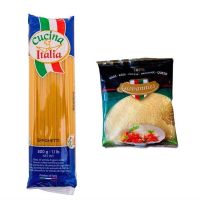 Set จับคู่ พาเมซานชีส จีโอวานนี่ แพค 100 กรัม สปาเกตตี 500 กรัม Cucina Spaghetti 500g