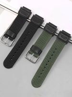 Nylon Watch Strap Suitable for Casio AE-1200 1300 SGW400 Small Square Army Green Canvas Bracelet Men