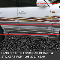 เหมาะสำหรับ01-07 Land Cruiser Lc100 Decals 4500สติกเกอร์ร่างกายกระโปรงล่างเก่า Lu Xun 4700แถบสีติดตั้งด้วยสติกเกอร์รถนูน