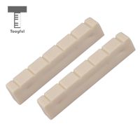 Tooyful 2Pcs Plastic 48mm Classical Classic Guitar Nuts 6 String Bone Slotted Nut Guitar Parts Replacements