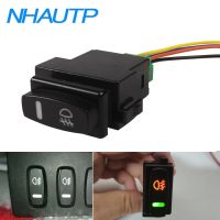 NHAUTP 1Pcs With LED Indicator Control Button For Renault Fog Lights Switch Orange Green 12V