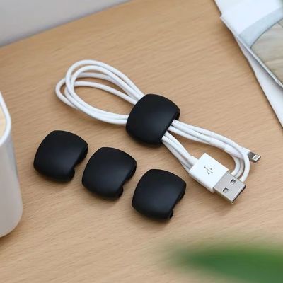 4 Buah/Set Kabel Warna Permen Winder Portabel USB Pengisian Kabel Baris Memperbaiki Tali Dasi Klip Meja Organizer