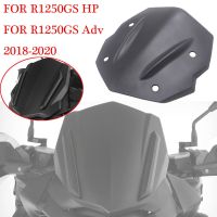 กระจกหน้าสีดำสำหรับ BMW R1250GS HP 2018 - 2020 ADV ที่หุ้มที่เบนทางลมการไหลเวียนของอากาศที่กระจกหน้ารถ