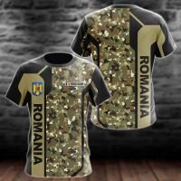 Personalized Romania Camouflage Tees Summer Cool Sportswear Mens Fashion Loose T-shirts Boy Oversized Short Sleeve Tops 6XL