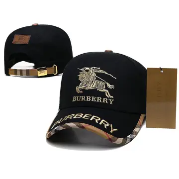 Black best sale burberry cap