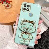 เคสโทรศัพท์ลายการ์ตูนแฟชั่นเคสมือจับสำหรับโทรศัพท์มือถือ Lynabelle 3D สำหรับ OPPO A5 A3S A15 A15S A54 A16 A16K A98 A16E A17เคสนิ่มเคลือบอิเล็คโทรเพลทกล้องซิลิโคน A17K A76 A96 A78 A93ฝาครอบด้านหลัง