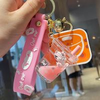 [HOT QIKXGSGHWHG 537] 1PC Creative Liquid Key Keychain Tiger Into Oil Ring Chain จี้ Lanyard ของขวัญสำหรับ Mom Client อุปกรณ์เสริมกระเป๋าจี้