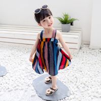 Summer Dress Girl Striped Dresses For Girl Sleeveless Dress Kids Toddler Children Clothing  by Hs2023