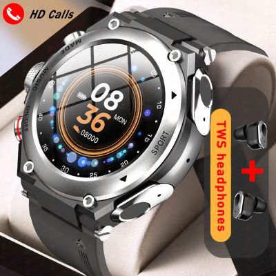 2023 New Bluetooth call Smart Watch Bracelet 2 in1TWS Wireless Earbuds Heart Rate Blood Pressure Sport Waterproof Smartwatch Man
