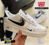 [พร้อมจัดส่ง] รองเท้าแอร์ฟอร์ซ วัน " JUST DO IT " (WHITE/BLACK) size: 36-45  รองเท้าผ้าใบชาย รองเท้าลำลอง รองแฟชั่น รองเท้ากีฬา (ตรงปก 100%) [SKUAD01]