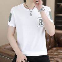 new mens y brand slim-fit round neck short-sed t- 23 personalized embrdery pted -mat half-sed top