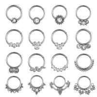 Surgical Steel Segment Rings Real Nose Piercing Septum Clickers Ear Helix Daith Tragus Earring Hoops Goth Body Jewelry Accessory Body jewellery