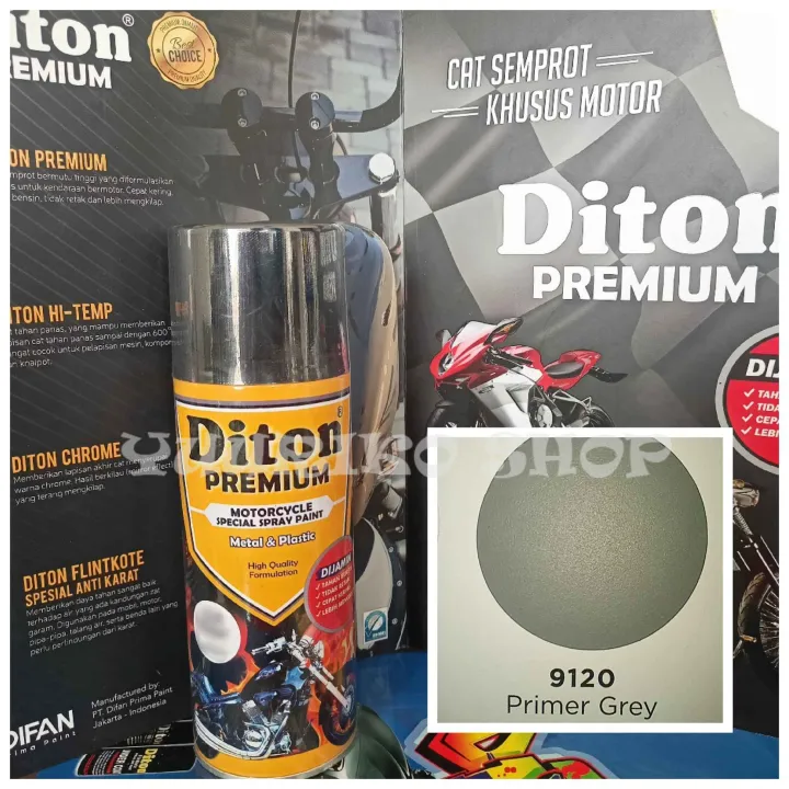 Diton premium primer grey 9120 dasar epoxy surfacer abu abu pilok pylox