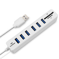 USB Hub 6พอร์ต Expander Adapter USB 2.0 Hub Multi USB Splitter 2.0 Hab 3 Hub 2.0หลาย USB2.0 USB-Hub Card Reader สำหรับ PC